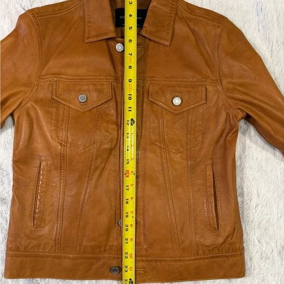 Lucky Brand Women's Tan Leather Jacket - Picture 5 of 6